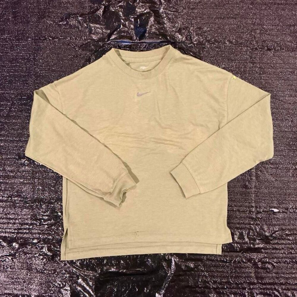 Nike Women's Green and Cream T-shirt